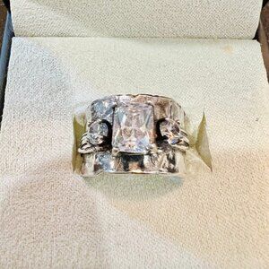 Vintage Sterling Silver 3 Stone Ring
